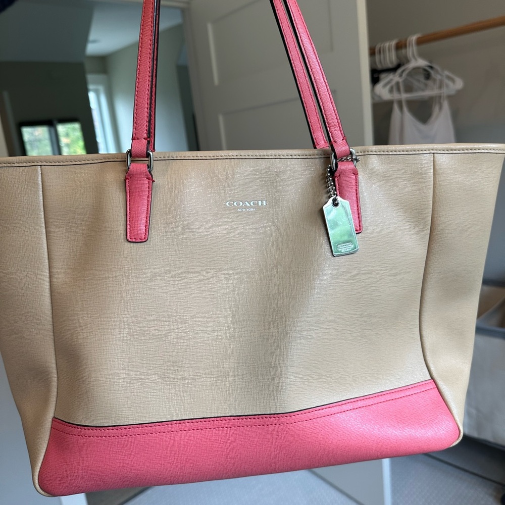 Authentic Coach leather tote bag